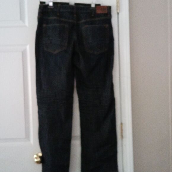 Lee Dungarees Relaxed Straight Sure to Fit Adjustable Waistband Dark Wash SZ 18 - Picture 5 of 8
